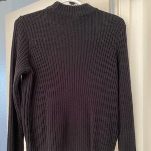 Black mock neck sweater